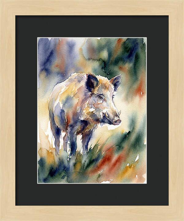 Wild Boar In Watercolor