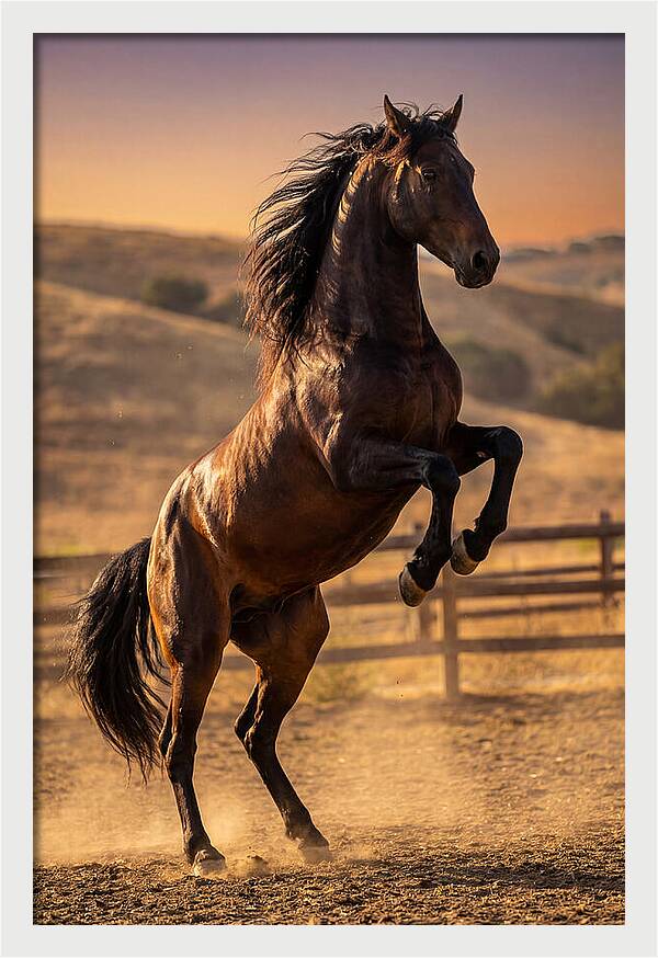 Wild Mustang Stallion Rearing