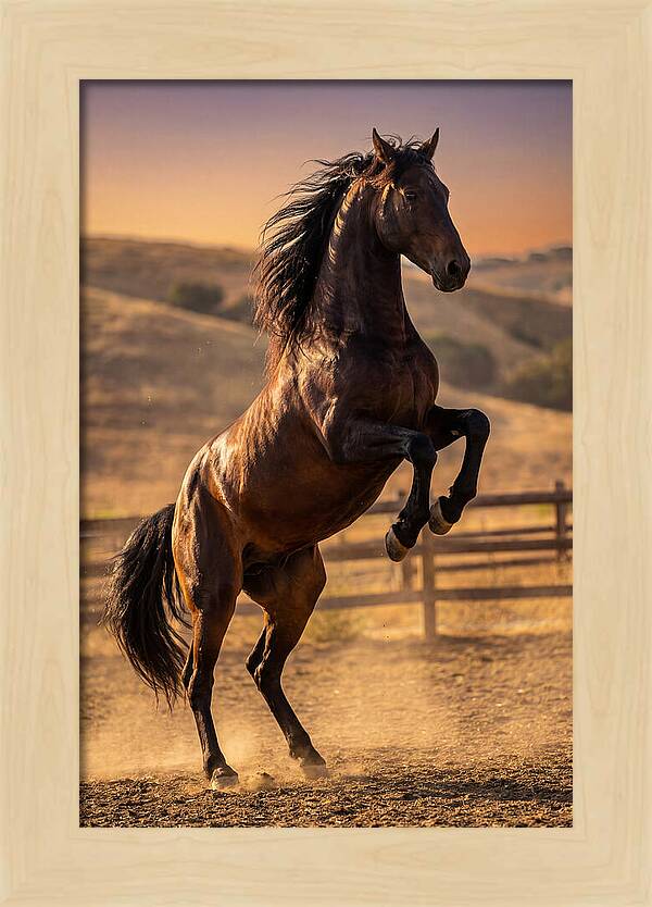 Wild Mustang Stallion Rearing