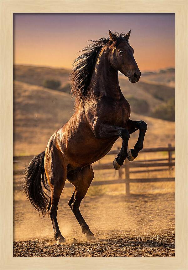 Wild Mustang Stallion Rearing