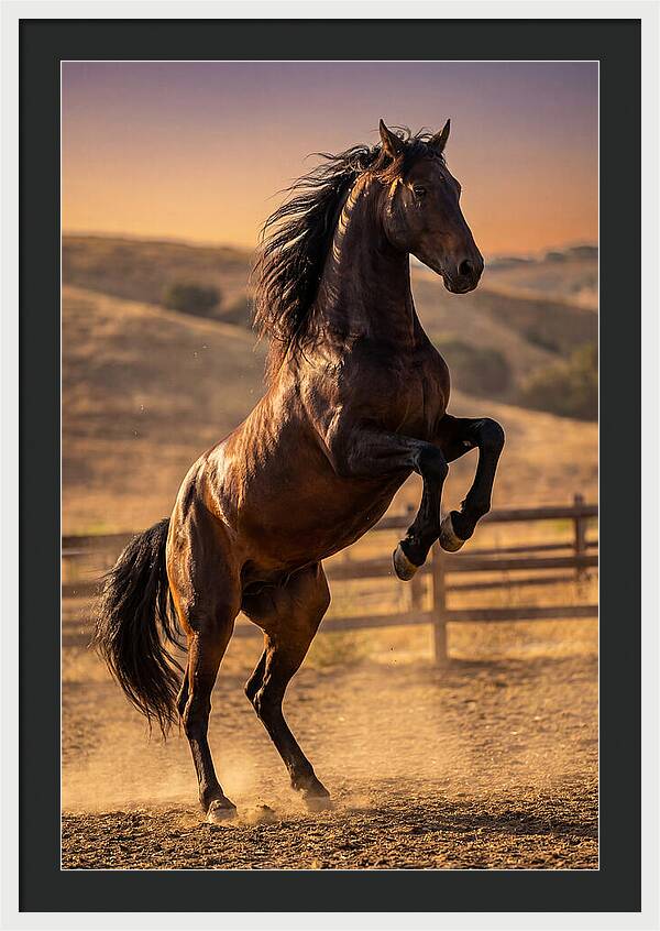 Wild Mustang Stallion Rearing