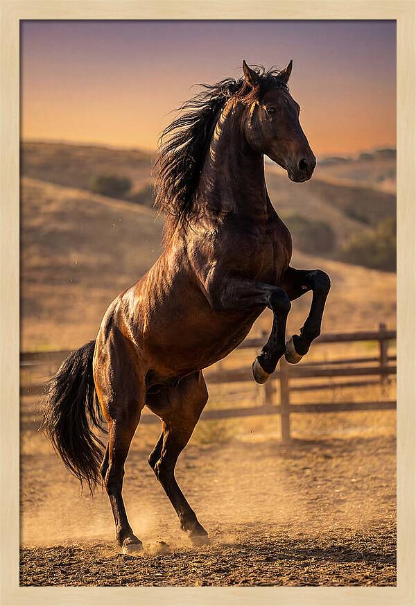 Wild Mustang Stallion Rearing