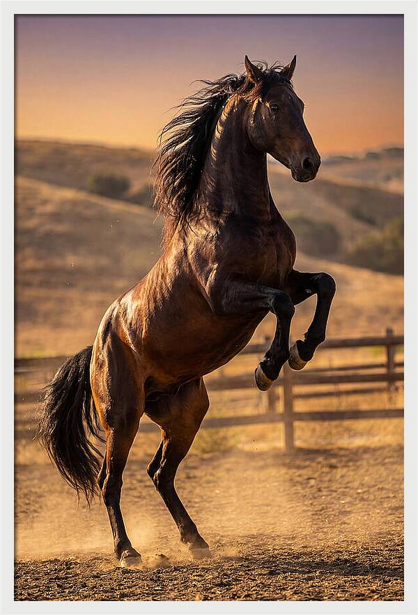 Wild Mustang Stallion Rearing