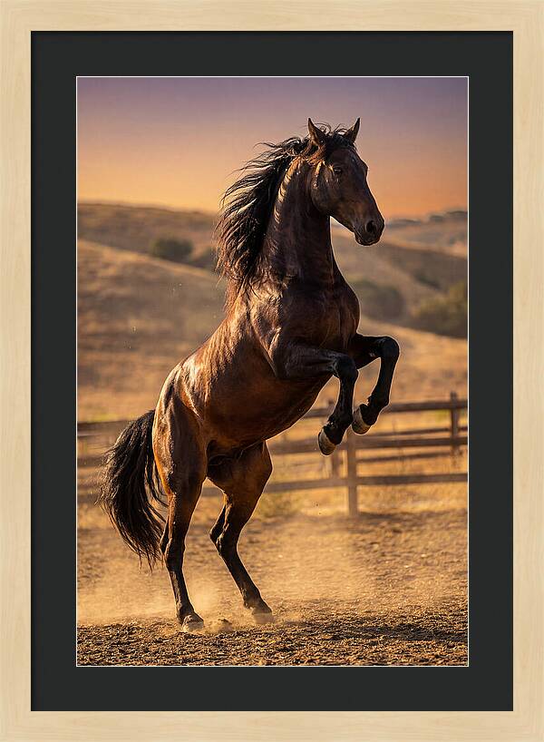 Wild Mustang Stallion Rearing