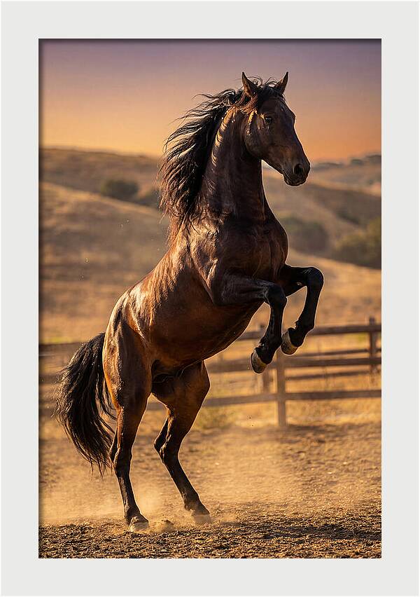 Wild Mustang Stallion Rearing