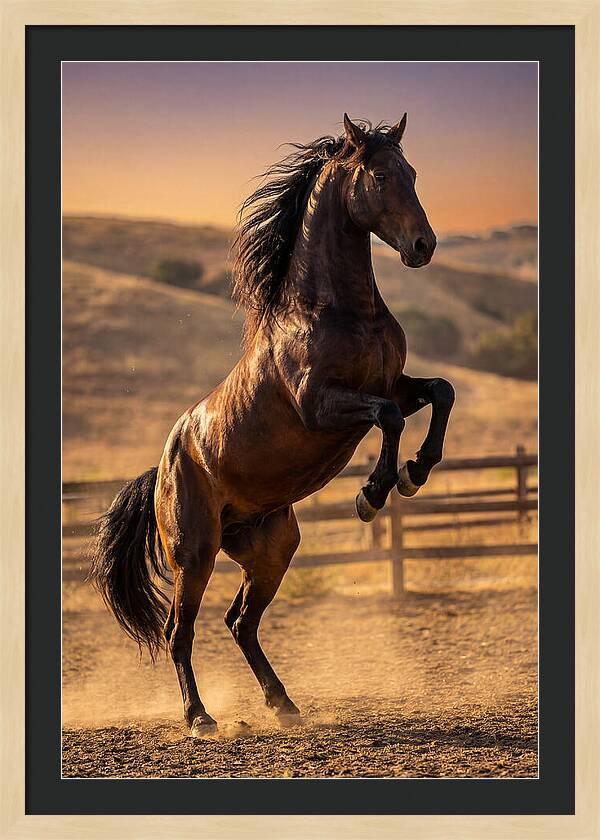 Wild Mustang Stallion Rearing