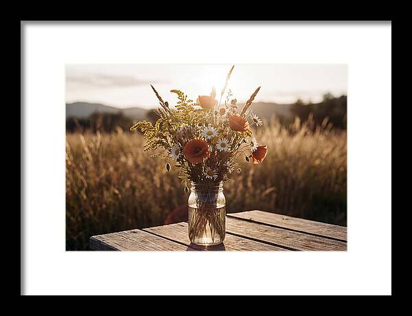 Wildflower Bouquet In Glass Jar