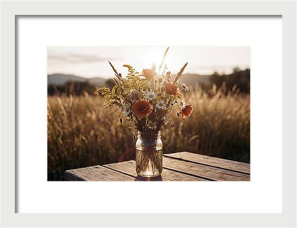 Wildflower Bouquet In Glass Jar