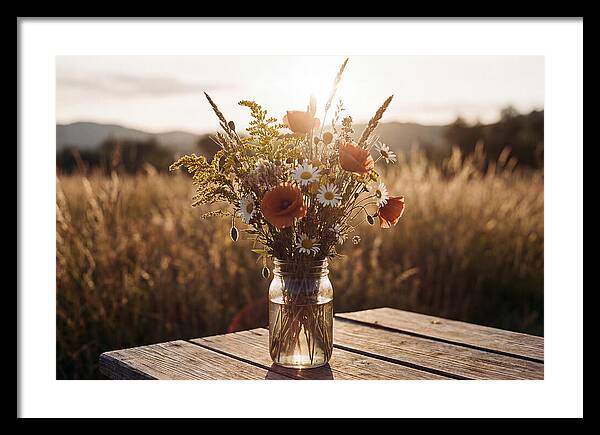 Wildflower Bouquet In Glass Jar