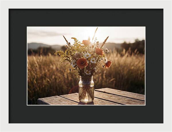Wildflower Bouquet In Glass Jar