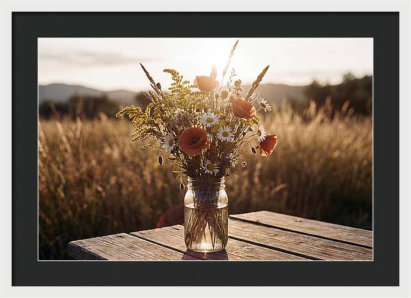 Wildflower Bouquet In Glass Jar
