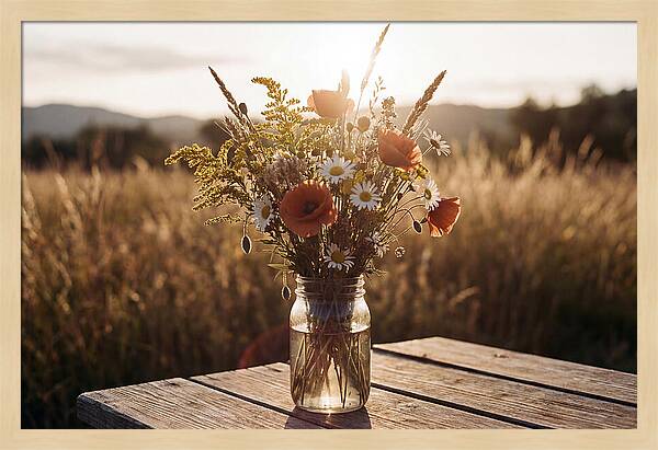 Wildflower Bouquet In Glass Jar