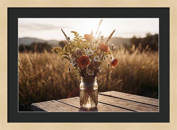 Wildflower Bouquet In Glass Jar