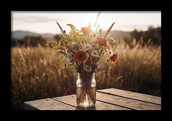 Wildflower Bouquet In Glass Jar