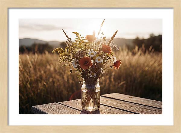Wildflower Bouquet In Glass Jar