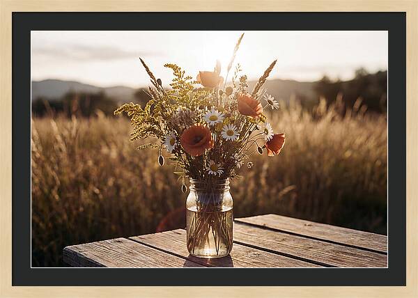 Wildflower Bouquet In Glass Jar