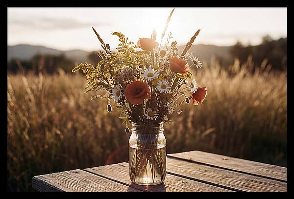 Wildflower Bouquet In Glass Jar