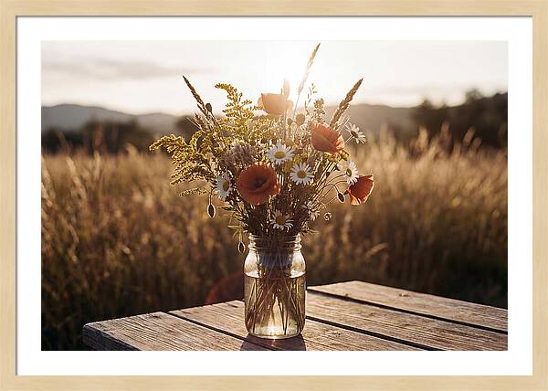 Wildflower Bouquet In Glass Jar