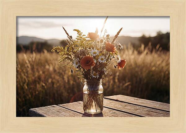 Wildflower Bouquet In Glass Jar