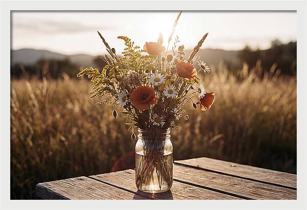 Wildflower Bouquet In Glass Jar