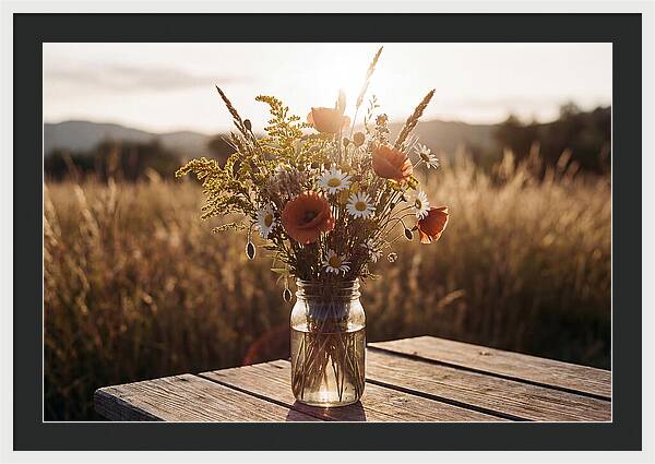 Wildflower Bouquet In Glass Jar