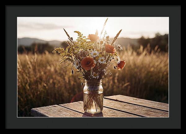Wildflower Bouquet In Glass Jar