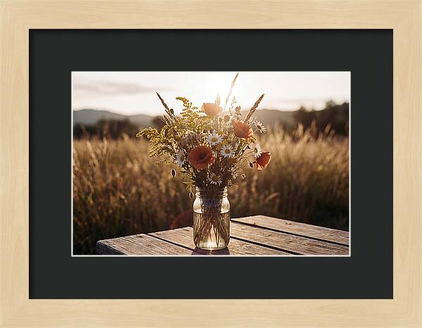 Wildflower Bouquet In Glass Jar