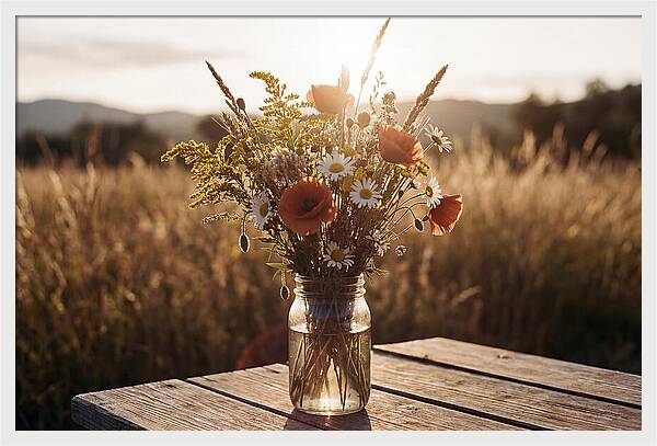 Wildflower Bouquet In Glass Jar