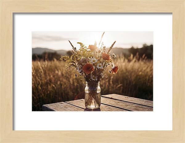 Wildflower Bouquet In Glass Jar