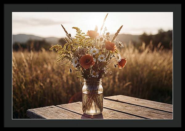 Wildflower Bouquet In Glass Jar