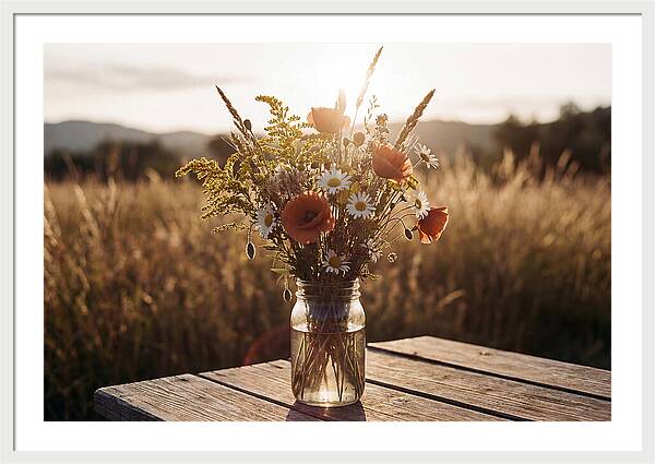 Wildflower Bouquet In Glass Jar
