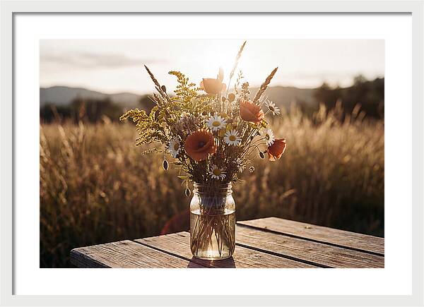 Wildflower Bouquet In Glass Jar