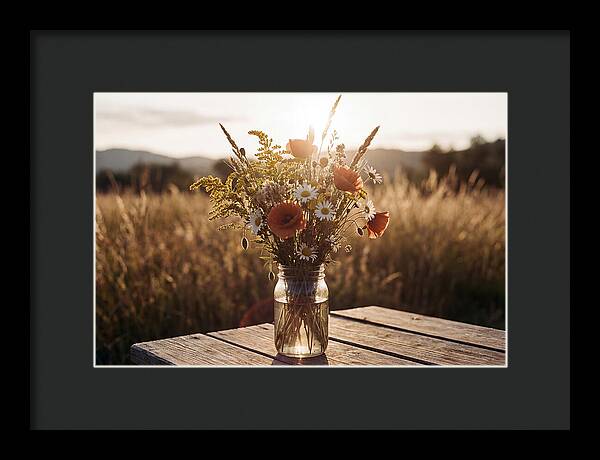 Wildflower Bouquet In Glass Jar