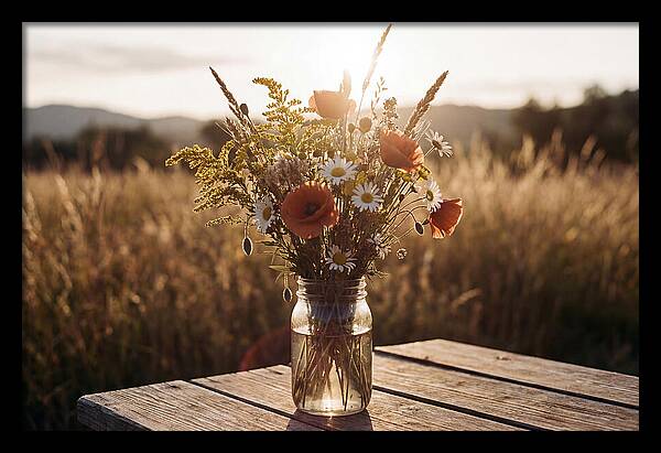 Wildflower Bouquet In Glass Jar