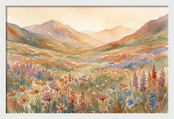 Wildflower Carpet In Mountain Meadow