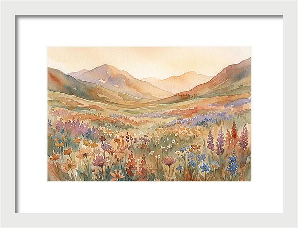 Wildflower Carpet In Mountain Meadow
