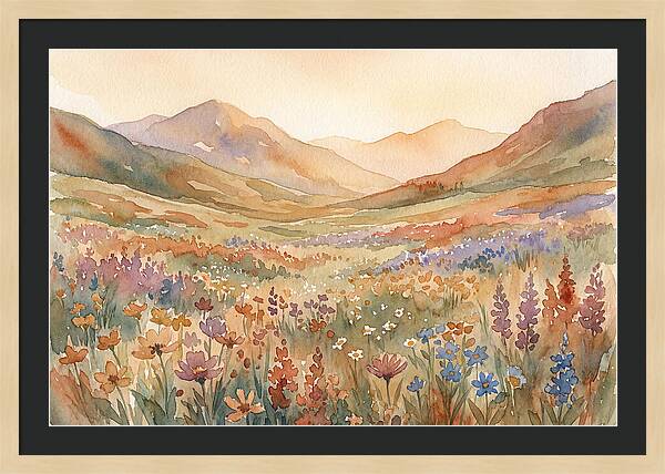 Wildflower Carpet In Mountain Meadow
