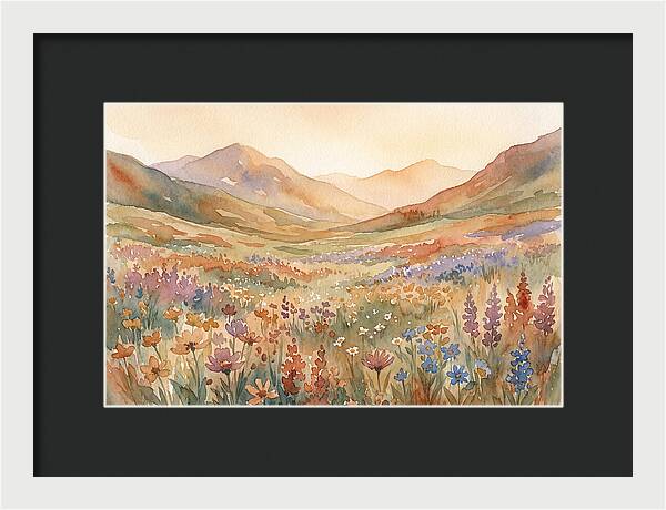 Wildflower Carpet In Mountain Meadow