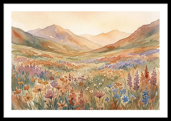 Wildflower Carpet In Mountain Meadow