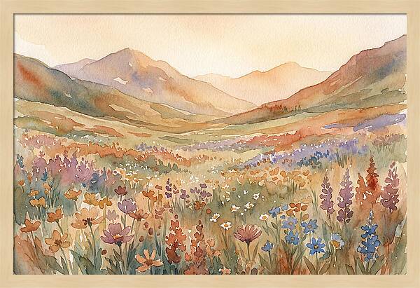 Wildflower Carpet In Mountain Meadow
