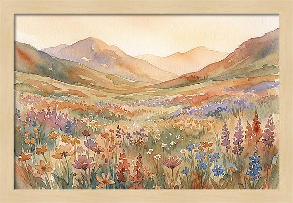 Wildflower Carpet In Mountain Meadow