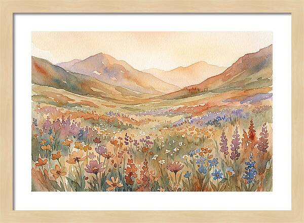 Wildflower Carpet In Mountain Meadow