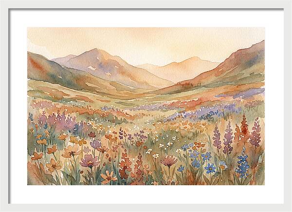 Wildflower Carpet In Mountain Meadow