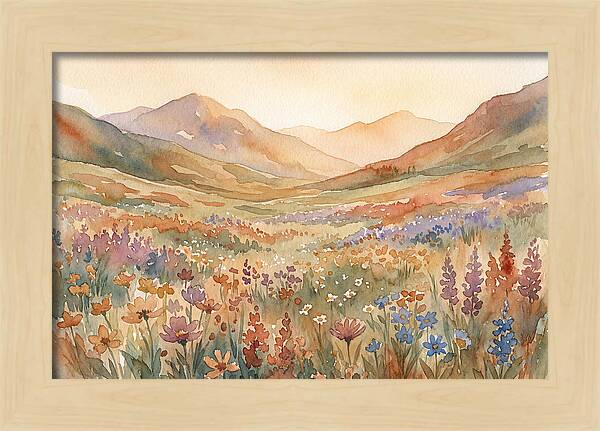 Wildflower Carpet In Mountain Meadow