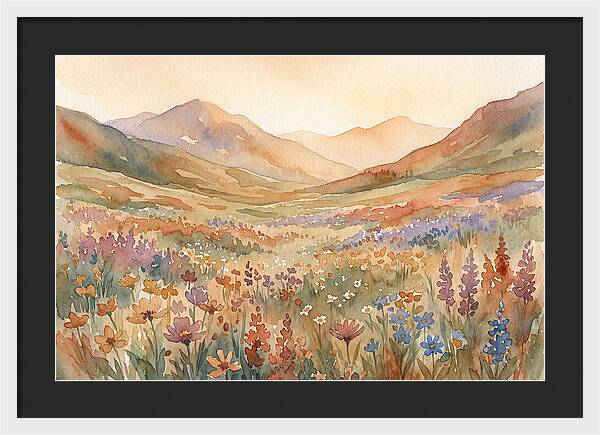 Wildflower Carpet In Mountain Meadow
