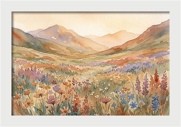 Wildflower Carpet In Mountain Meadow