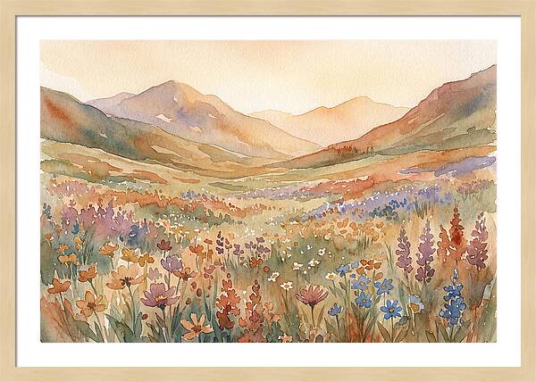 Wildflower Carpet In Mountain Meadow