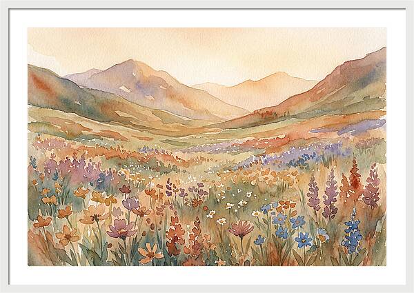 Wildflower Carpet In Mountain Meadow