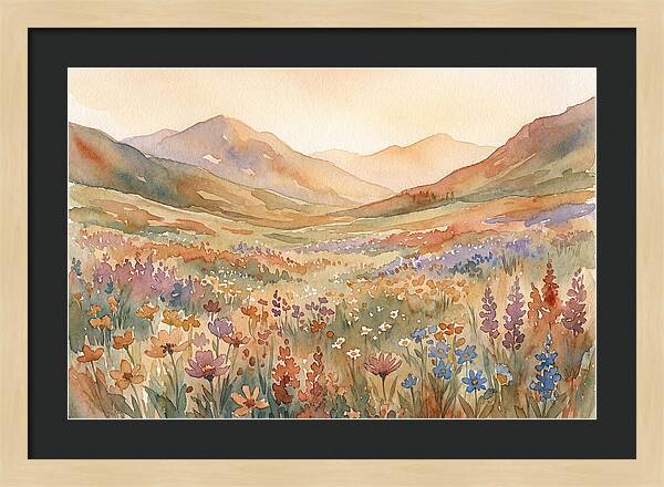 Wildflower Carpet In Mountain Meadow
