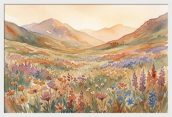 Wildflower Carpet In Mountain Meadow